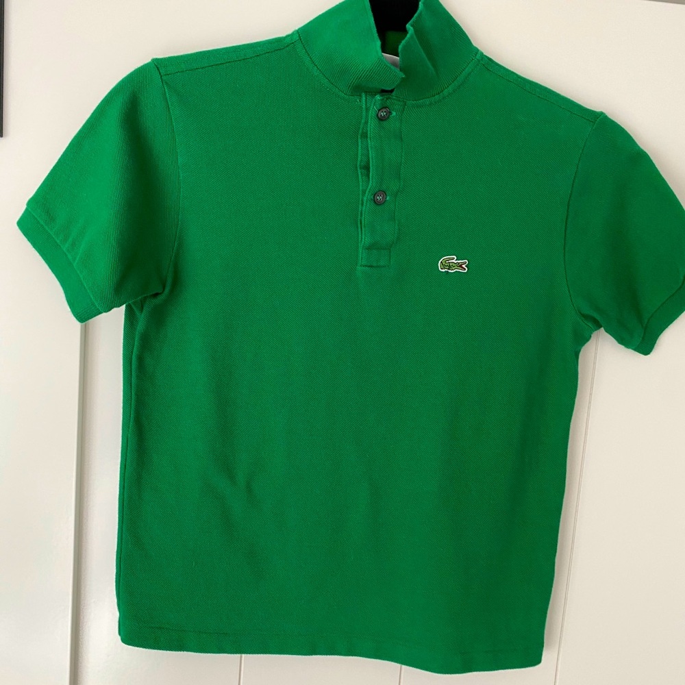 LACOSTE YOUTH Green Polo - Size 14